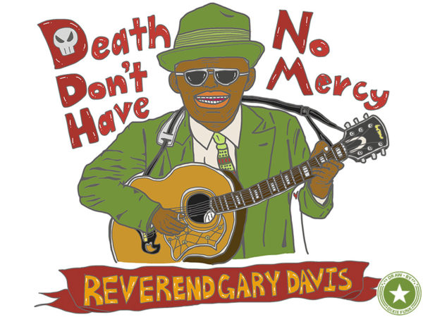 Reverend Gary Davis - "Death Don't Have No Mercy" iPadで描いたレヴァランド・ゲイリー・デイヴィスの絵の画像