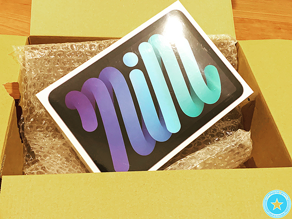 2022年1月27日（木）に届いたばかりの『iPad mini 6』の写真1枚目